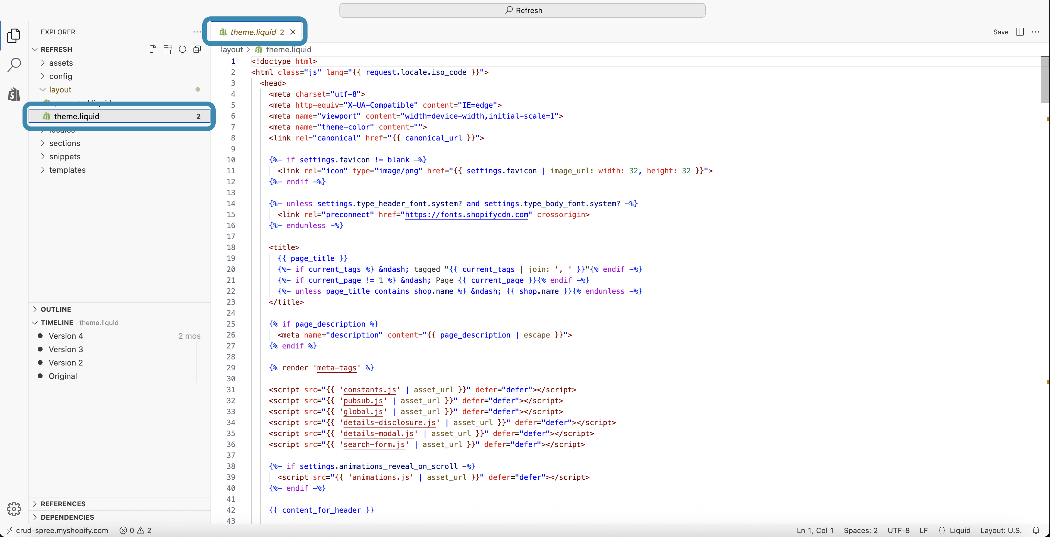 Shopify theme